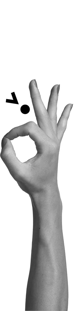 Hand emoji symbol representing approval or OK gesture