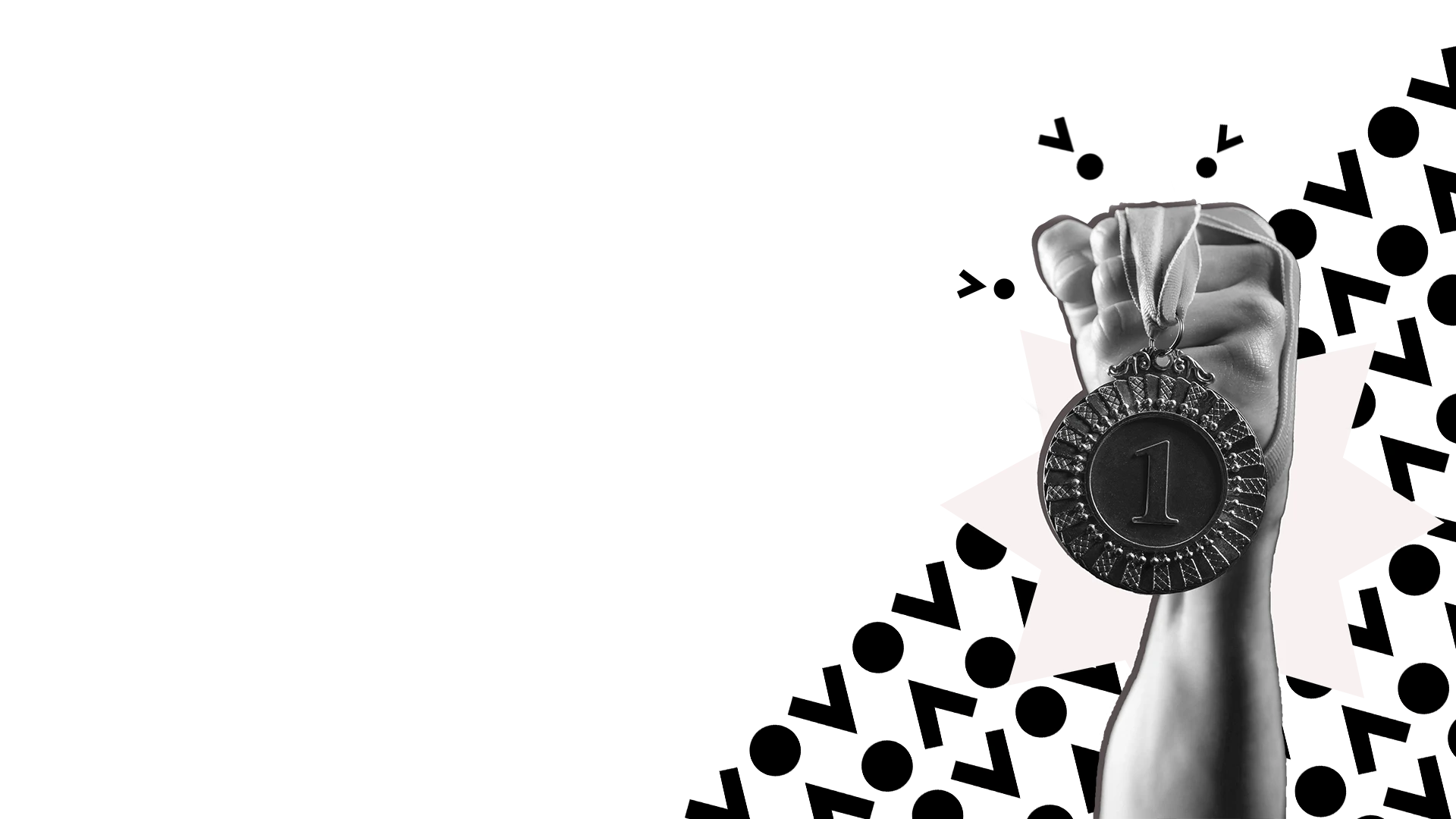 Hand holding number one medal symbolizing Wink advertising agency leadership and success